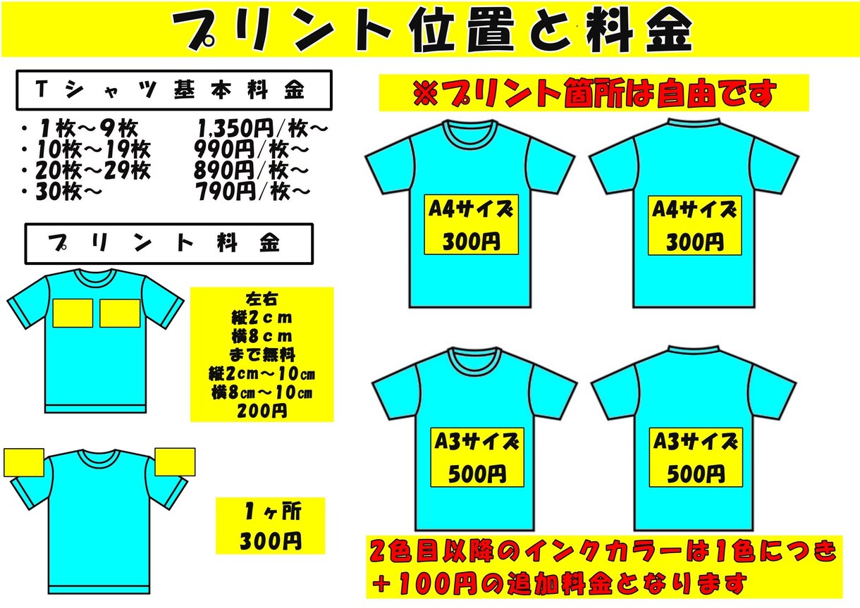 オリジナルTシャツ お作りします オリジナルTシャツ オーダーTシャツ制作 作成 イメージ2