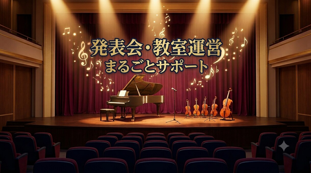 教室・習い事の発表会運営をサポートします 現場経験20年が、あなたの教室運営を全力サポート イメージ1