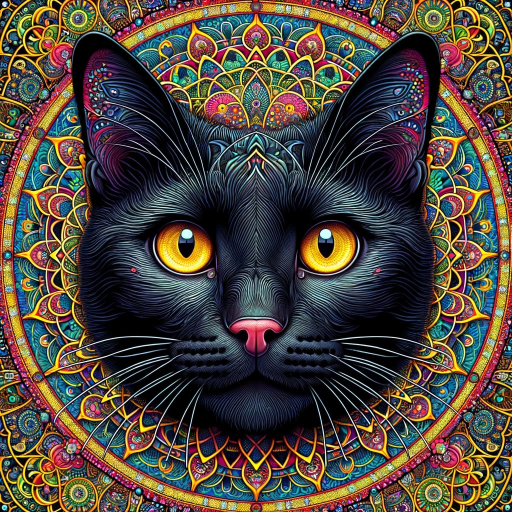 黒猫マンダラ霊視であなたの悩みを占います 深層意識が反映された黒猫マンダラのお導きで願いを叶える イメージ1