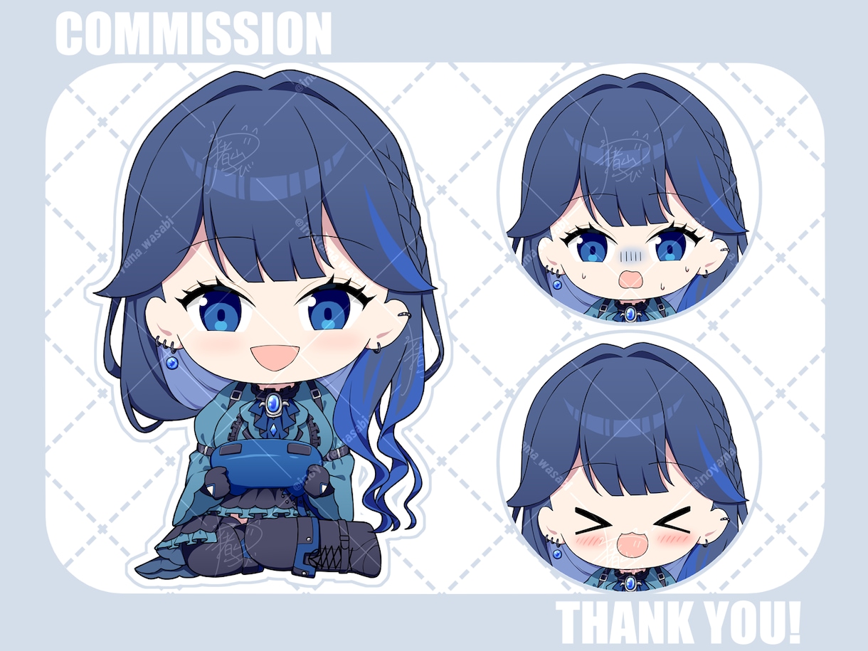 ちまっとかわいい！ミニキャラ制作致します サムネや配信画面、IRIAM返礼品、グッズ制作にオススメ！ イメージ2