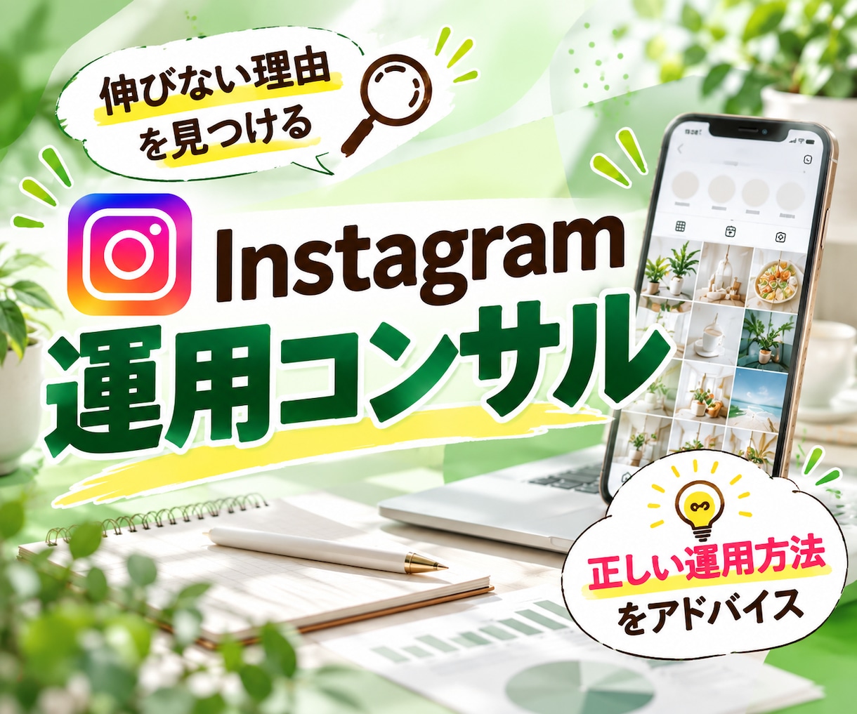 あなたのInstagramを３０日間コンサルします アカウント設計/インスタ運用/添削/アドバイス/投稿 イメージ1