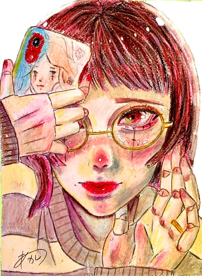 オリジナルキャラクター描きます オリジナルキャラクターのクレヨン画いかがですか？ イメージ7