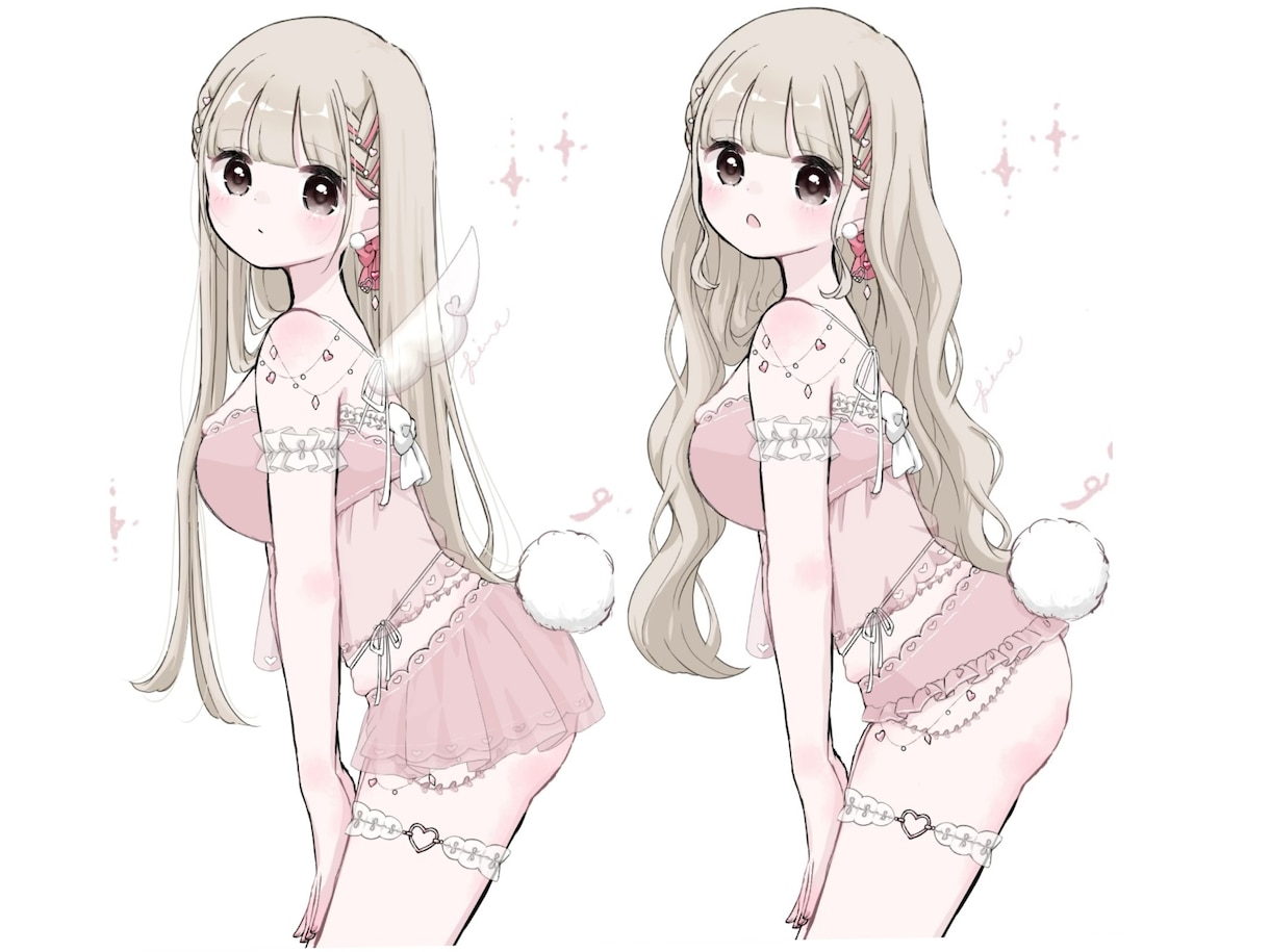 えちかわランジェリー風量産イラストお描きします 色変更で可愛く！オプションでより理想の雰囲気に近づけます イメージ1