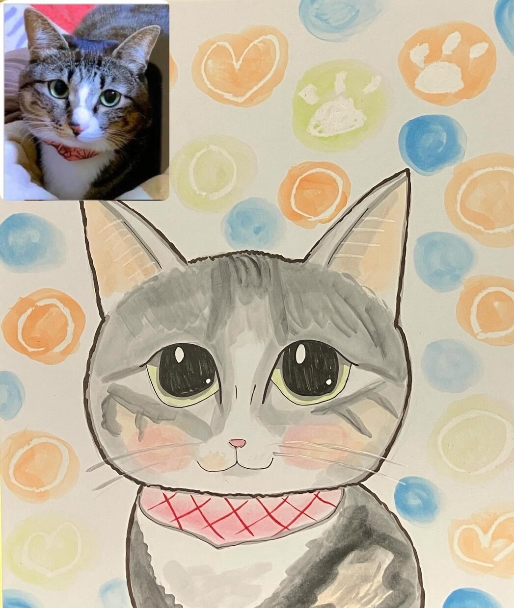 送料無料　手描きの優しい似顔絵（名前詩）描きます 誇張し過ぎない温かい似顔絵です。プレゼントにどうぞ イメージ4