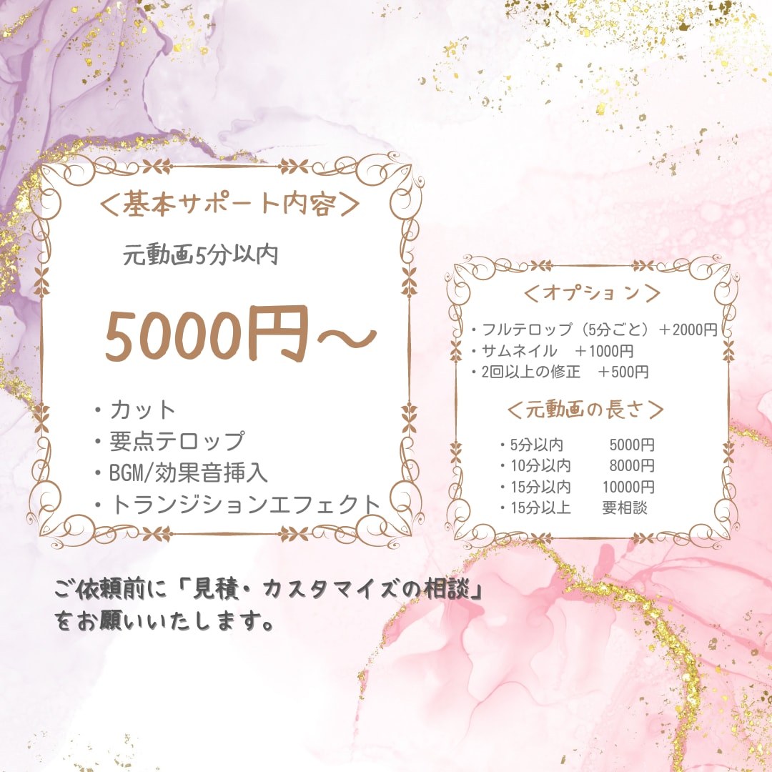 PR/講座/イベント/短編動画もお洒落に編集します ココナラ外で実績ありのネイリストのセンスで動画編集&作成！ イメージ2