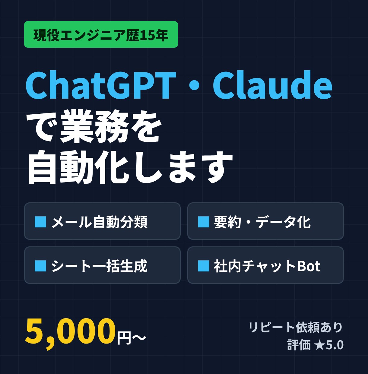 ChatGPT・Claude活用ツールを開発します 文章生成・要約・分類・Bot◎現役エンジニア対応 イメージ1