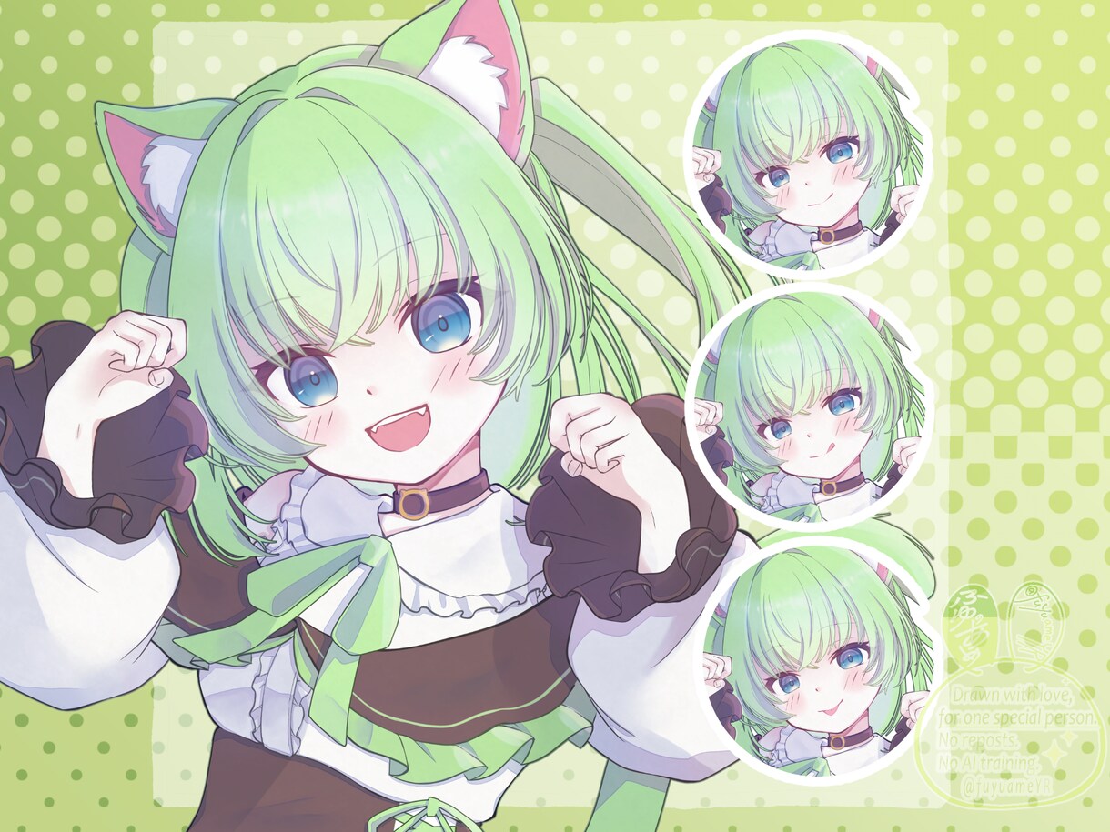 等身イラストのバストアップ描きます ふわっと可愛い雰囲気のイラストです！ イメージ3