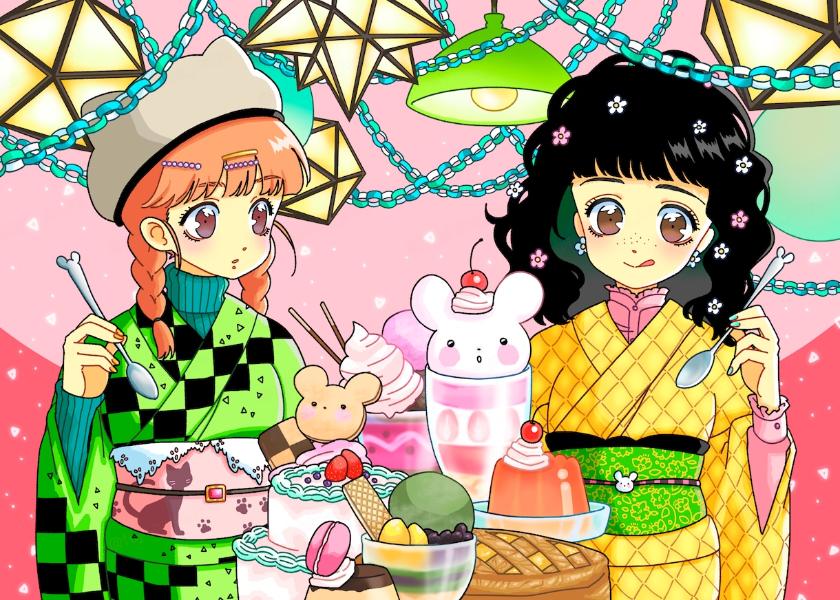 80年代風の、イラストを描きます レトロポップなイラストをお求めの方に！ イメージ1