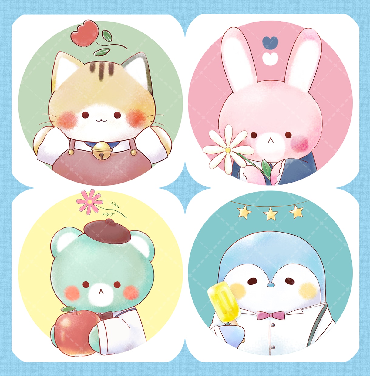 きゅんとするほんわかどうぶつイラストをお描きします やさしい絵本風のイラストお描きします！グッズや記念日に◎ イメージ7