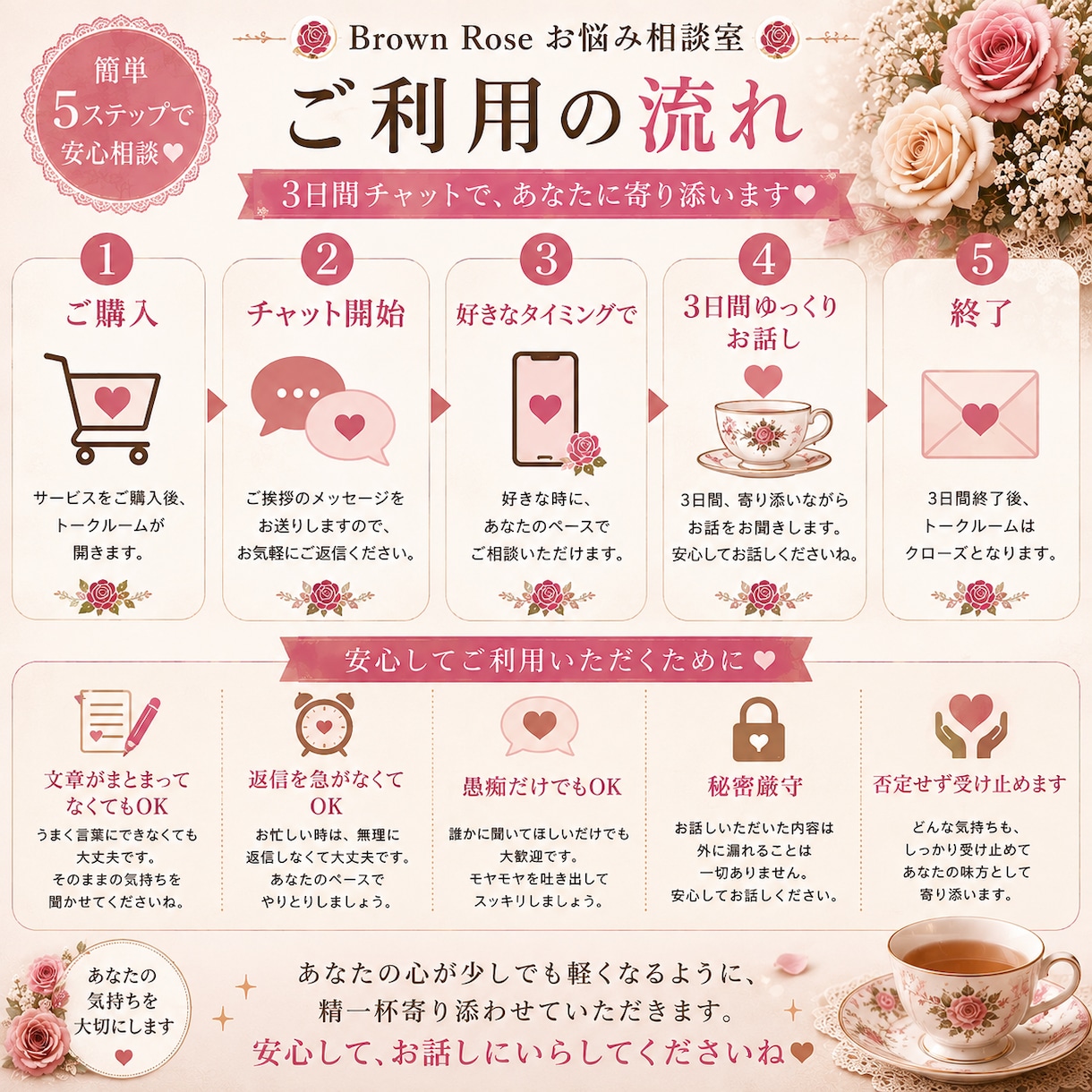 夫婦関係・離婚・人間関係のお悩みを優しく聞きます 誰にも言えない夫婦・離婚の悩みや愚痴に寄り添います イメージ4