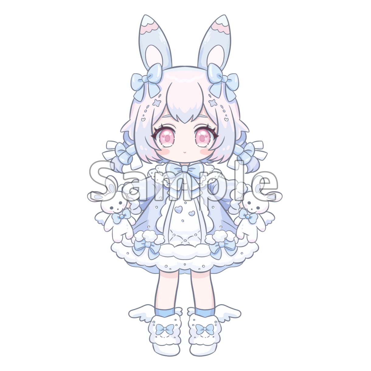 ゆめかわSDキャラ販売します うさぎモチーフのゆめかわ女の子です イメージ2