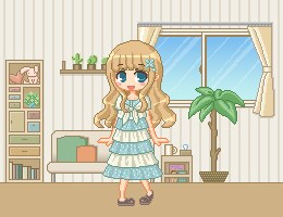 ドット絵で可愛いアバター風イラストを作成します。 イメージ1