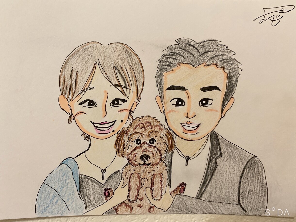 皆さんの思い出をイラストにします 人物、動物が得意としています！！プレゼントにもぜひどうぞ！！ イメージ6