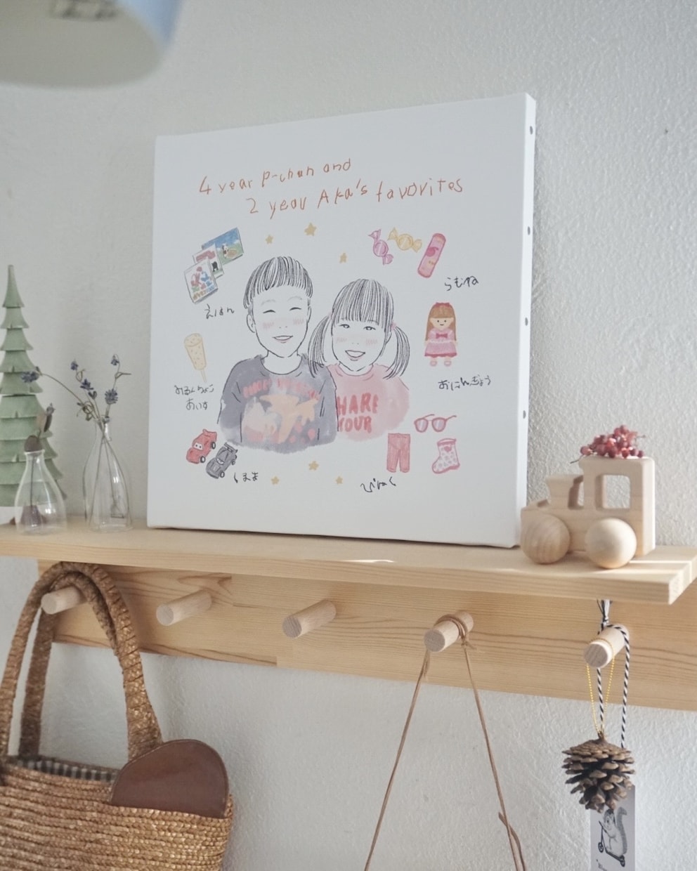 子どもの似顔絵とお気に入りのおもちゃを書きます 今だけの大切な思い出をぎゅっと1枚に詰め込みます イメージ8