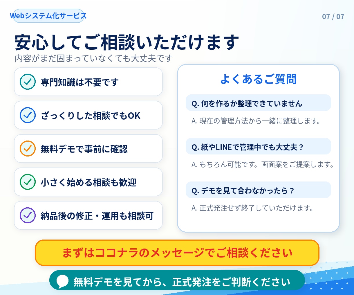 受発注・売上管理などの業務システムを制作します Excel管理を卒業。検索・集計・バックアップまで使いやすく イメージ7