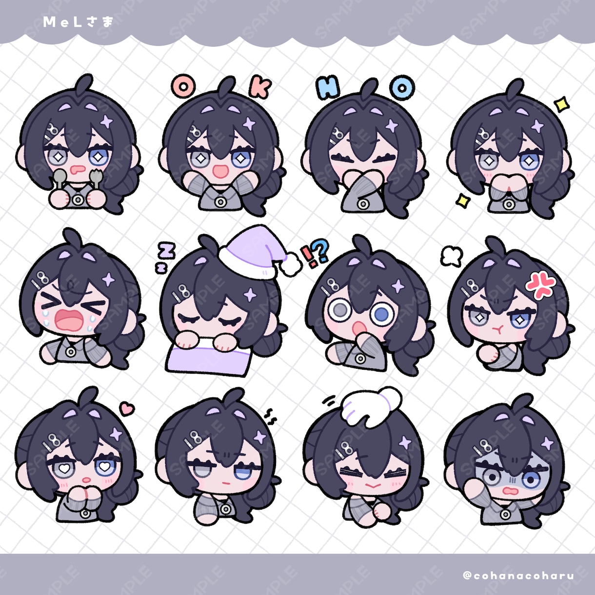 もちもち！シール風／ちびキャラ／ミニキャラ描きます 動画や配信、グッズ映え◎シール紙やネップリにもおすすめ！ イメージ6