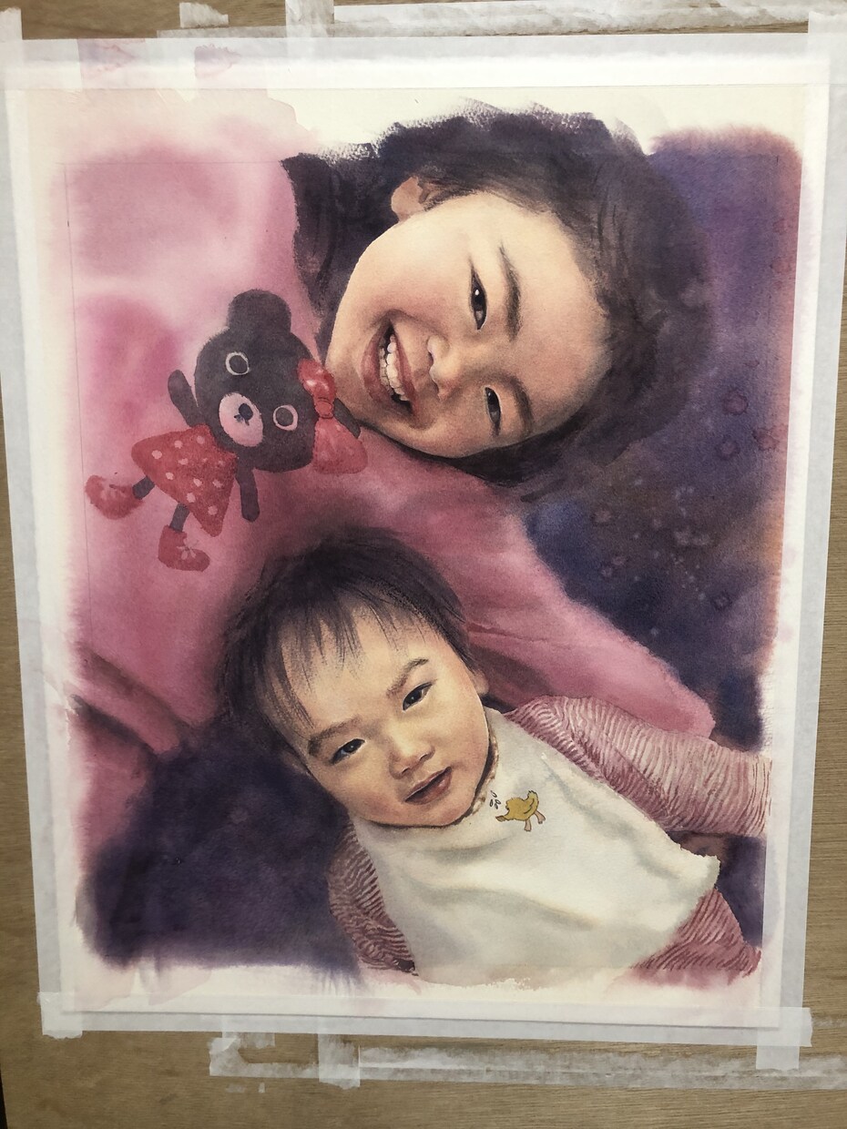 手描きの水彩画で人物、動物の肖像画を作製いたします 心を込めて作製させていただきます イメージ8