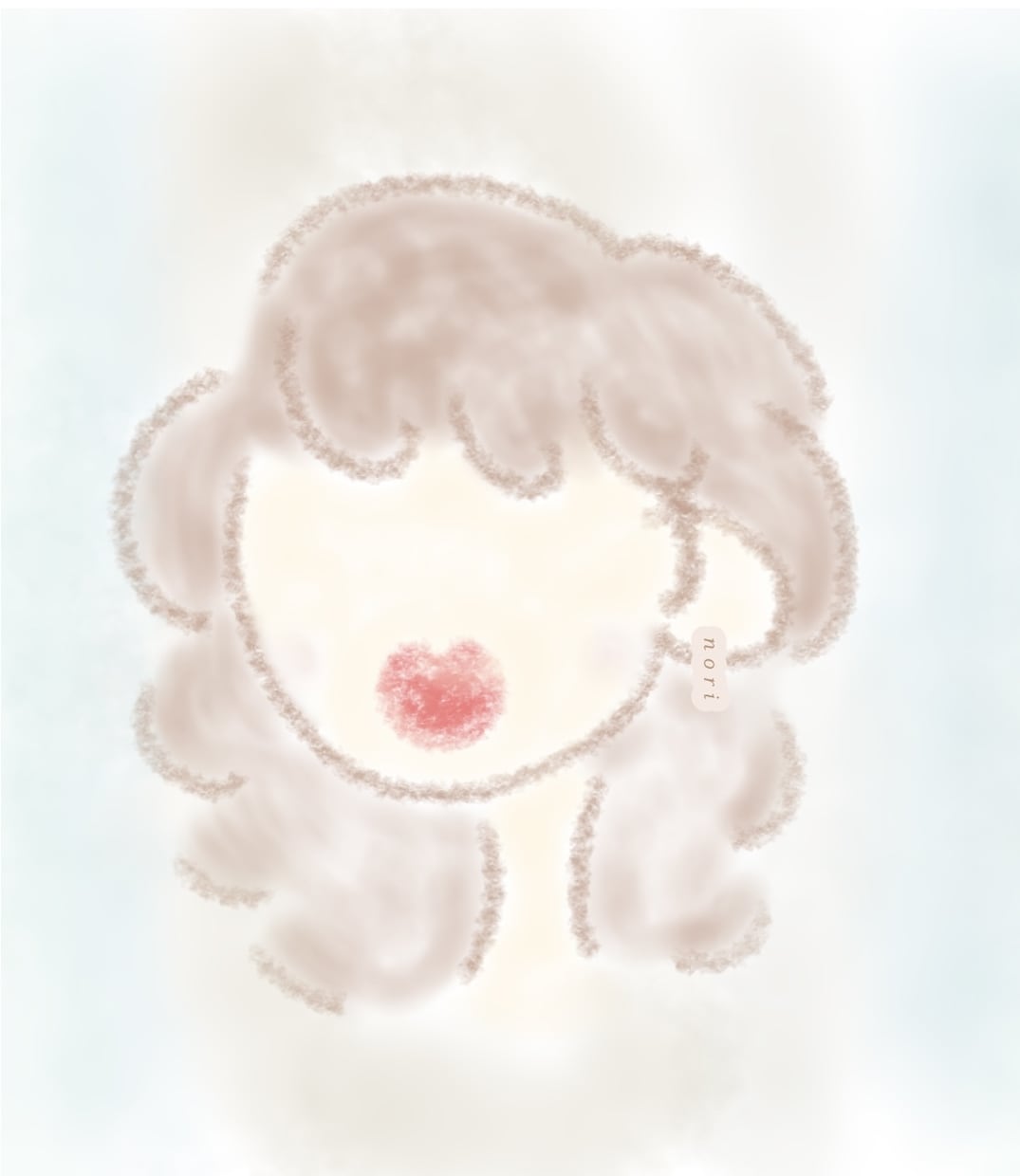 シンプルなふんわりタッチのイラストを作成します アナタのイメージカラーを、「アナタだけ」の背景色にします。 イメージ1