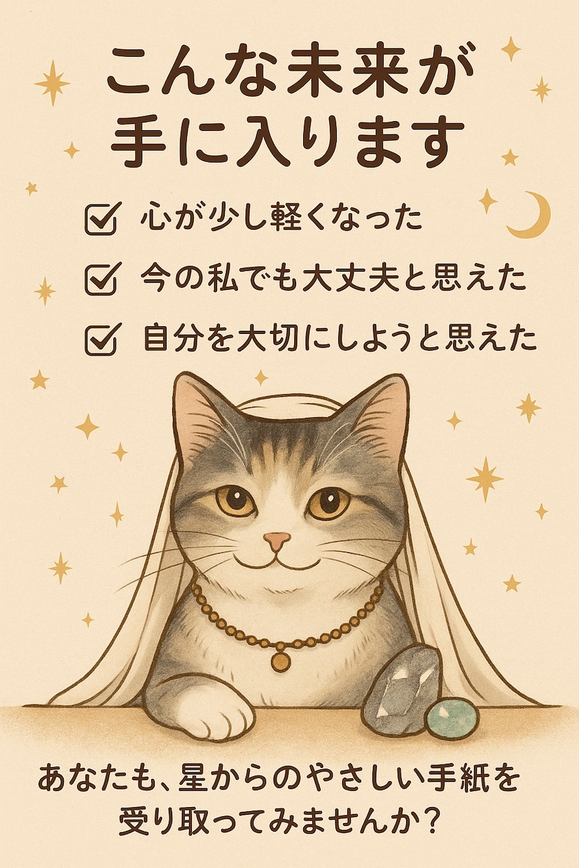 女性のためのこれからを豊かにする星読み鑑定します 星と猫が紡ぐ、あなたのための物語。もっと豊かにあたならしく！ イメージ2