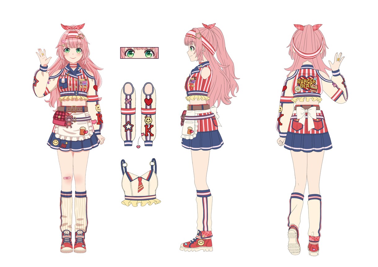 VTuberなどのキャラクターデザイン制作をします ※デザイン1体、正面からのご案内になります※ イメージ1