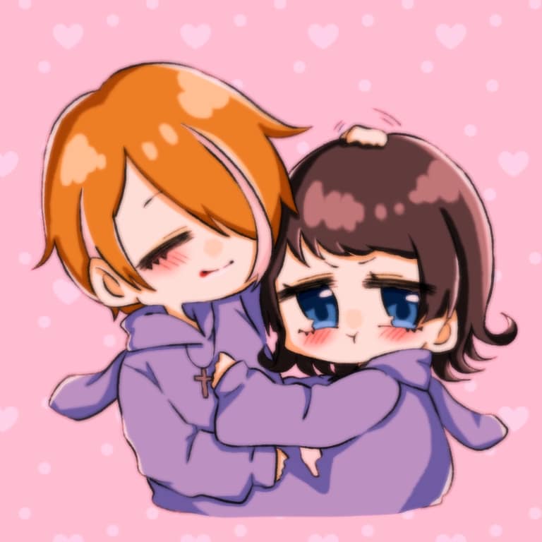 アニメ＆歌い手好き♡ラブラブアイコン描きます 大好きな人とのアイコンを可愛く描きます♡ イメージ1