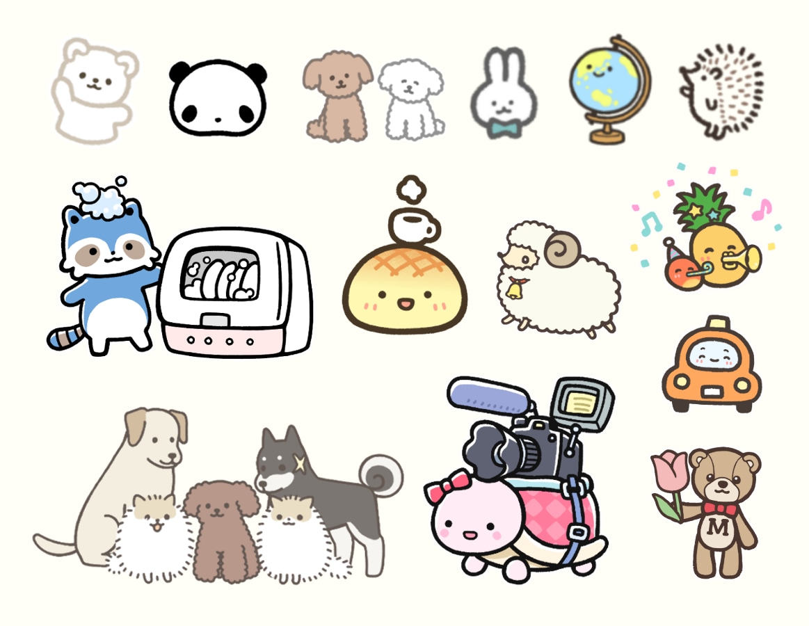 商用OK！全身かわいい手描きのゆるキャラ作ります 親しみやすい印象でPR☺︎複数の表情やAiデータ追加もOK！ イメージ2