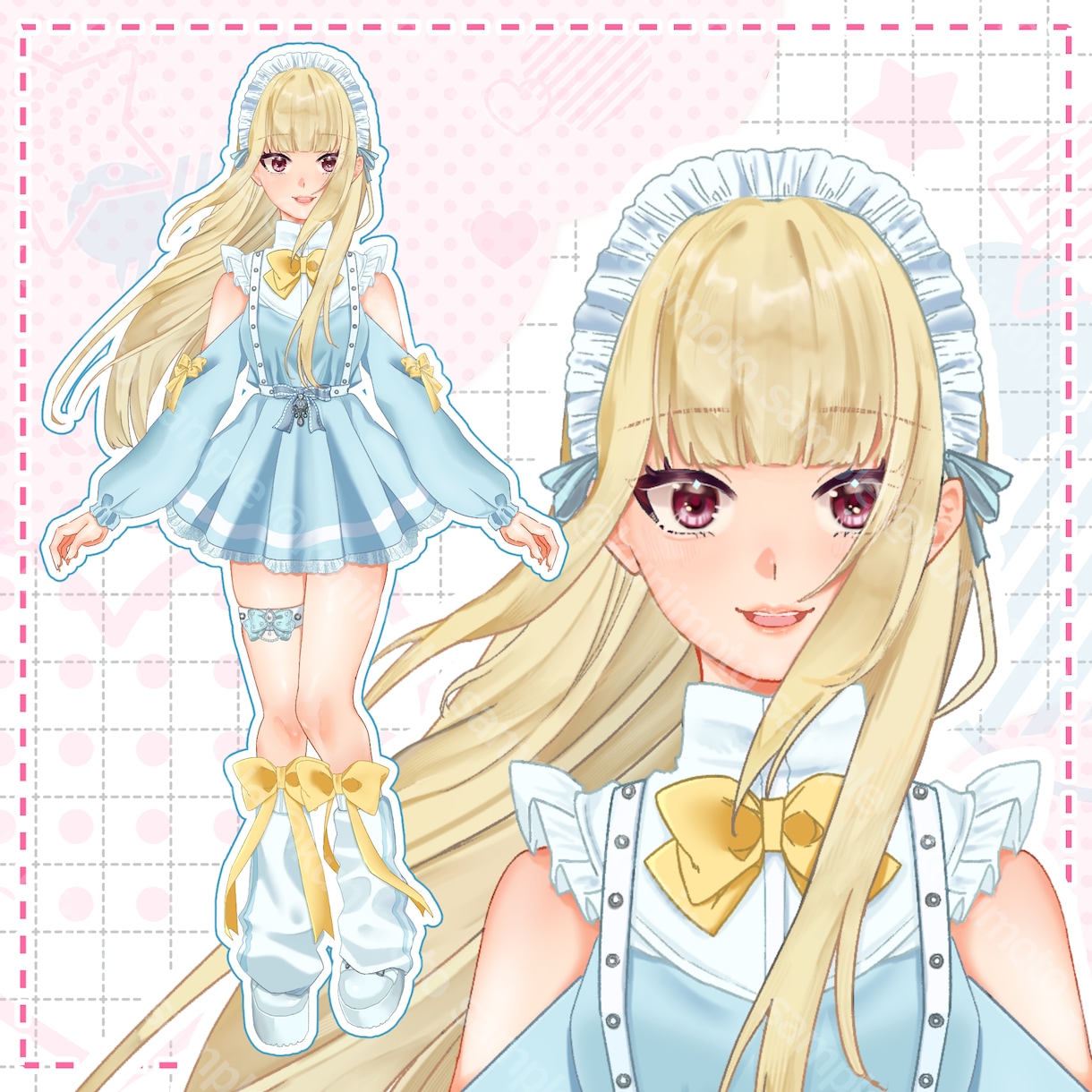 美少女イラストの制作承ります SNSや配信で使える、可愛いアイコン・立ち絵をお描きします！ イメージ1