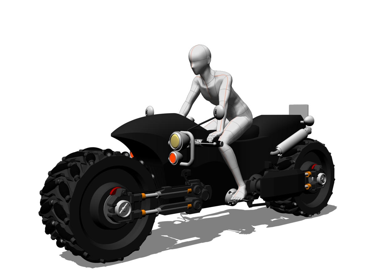 クリスタで使える！SF系3D素材を作成します 武器・道具からバイク程度のビークルまで！ イメージ7