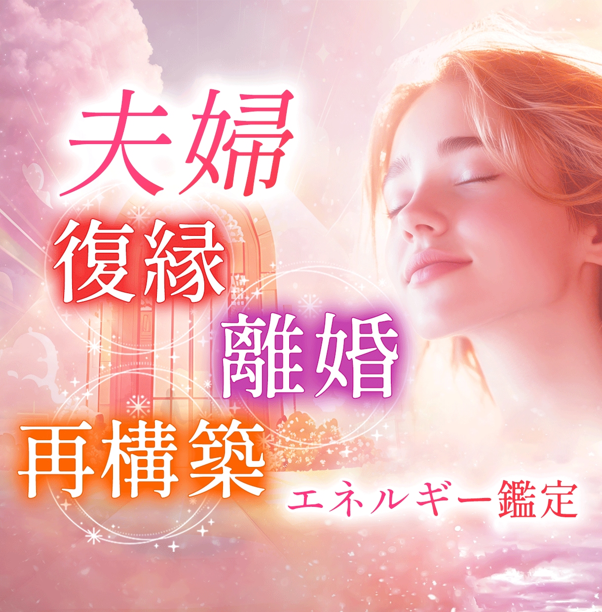 離婚したくない！夫婦の再構築：復縁鑑定を占います 潜在意識の魂鑑定で不倫浮気等の離婚危機から夫婦円満に。 イメージ1