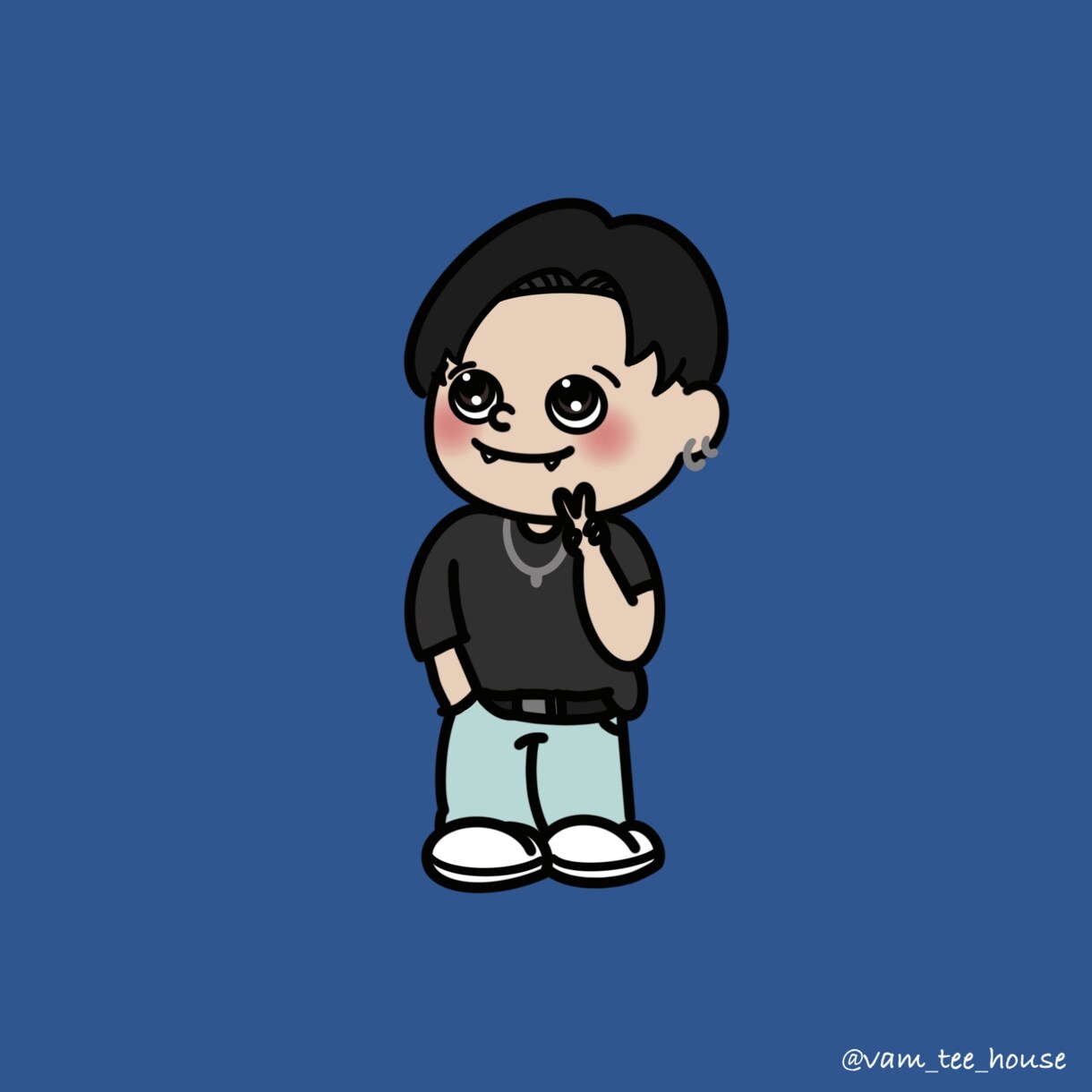 八重歯がかわいい♡デフォルメ似顔絵を描きます ころんとかわいい八重歯がチャームポイントのイラスト イメージ4