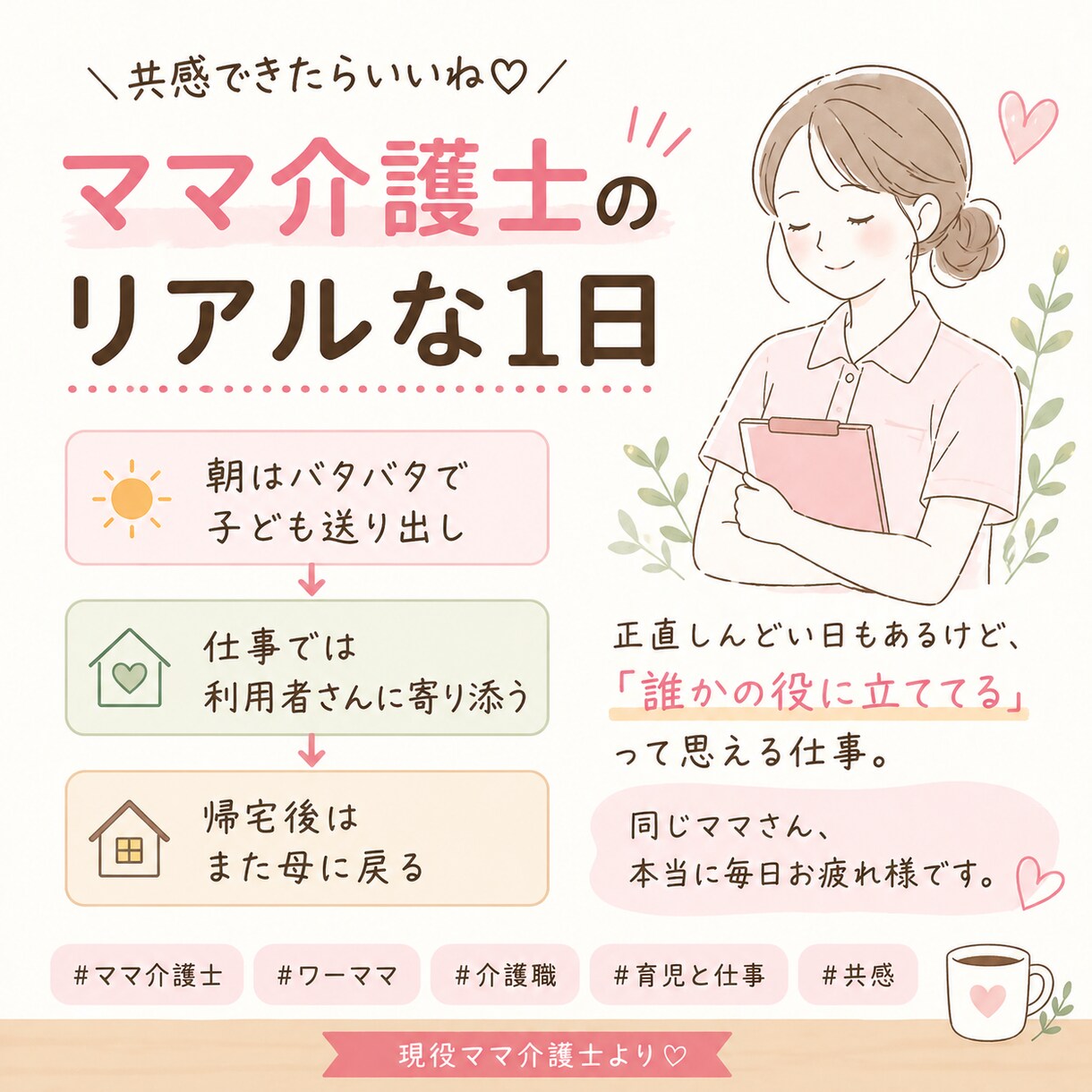 介護SNS投稿を作成します 介護福祉士15年｜共感される介護SNS投稿を作成します イメージ4