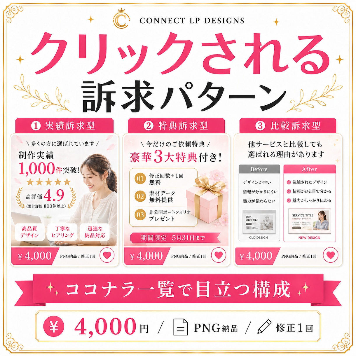 ココナラ出品ページのサムネ画像作ります ココナラで一瞬で伝わるクリックされやすい出品画像 イメージ4