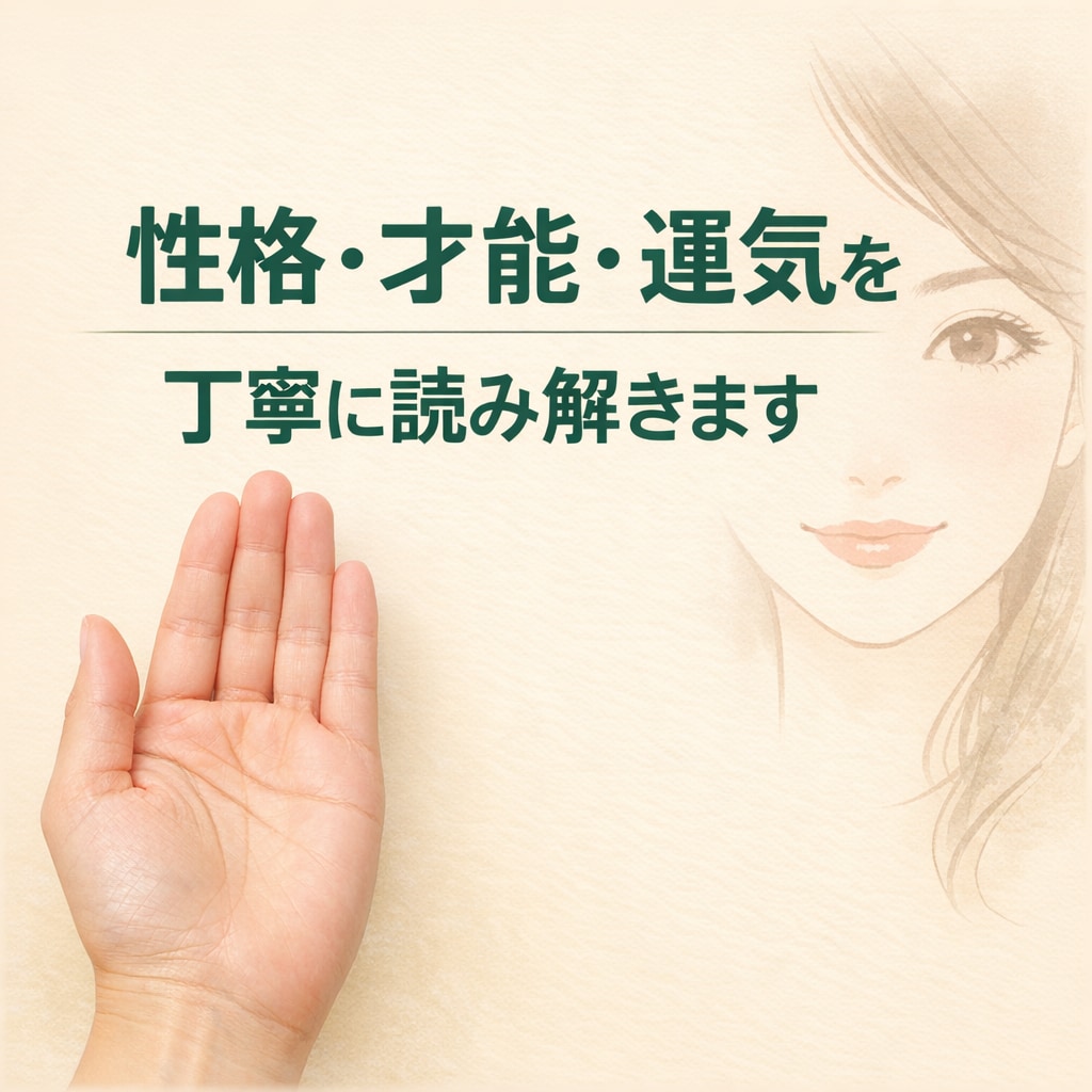 手相占いに特化します 性格・才能・運気を丁寧に読み解きます イメージ1