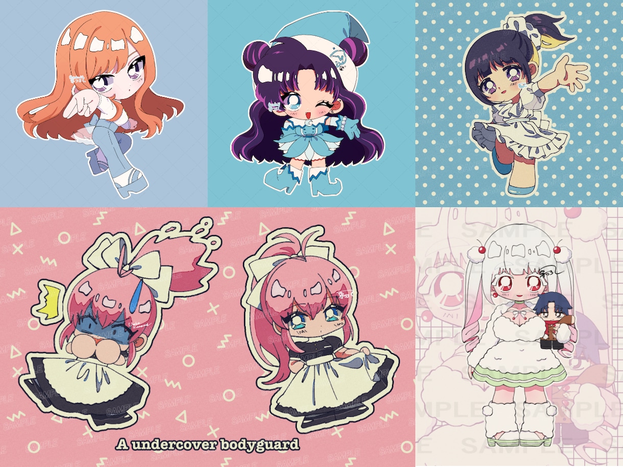 レトロでかわいいイラストを描きます 90年代アニメや懐かしい少女漫画風のイラストをお求めの方へ！ イメージ8