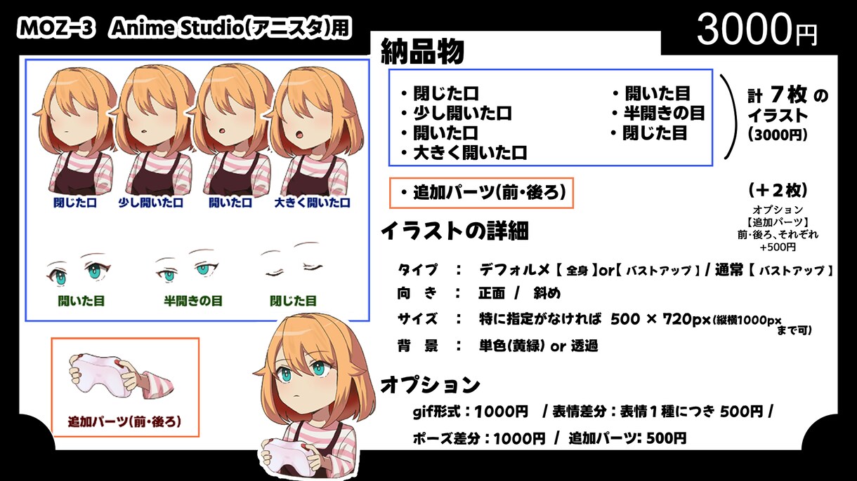 動画でちょこっと動かすイラストを描きます ゲーム実況や解説動画などのおともに イメージ4