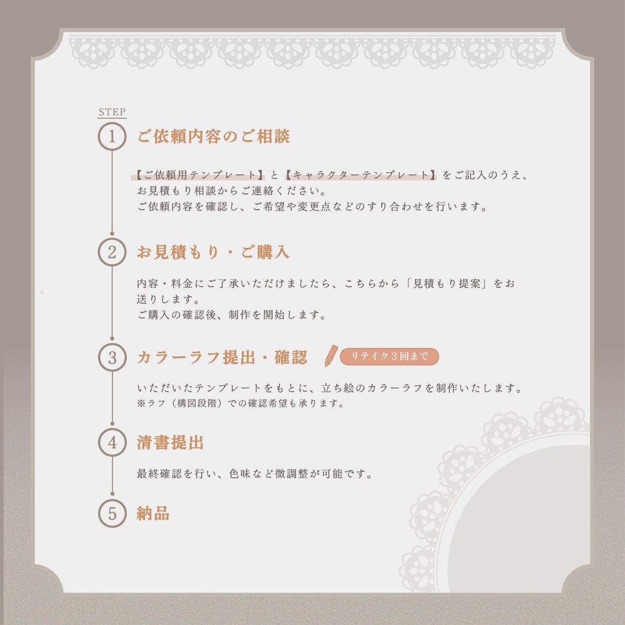 幅広いキャラクターの立ち絵を制作します 厚塗りで、キャラクターの魅力を丁寧に描きます。 イメージ3
