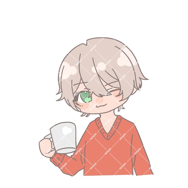 SNS・配信に◎デフォルメイラストかきます ゆるくて可愛いデフォルメイラストを2枚お描きします！ イメージ4