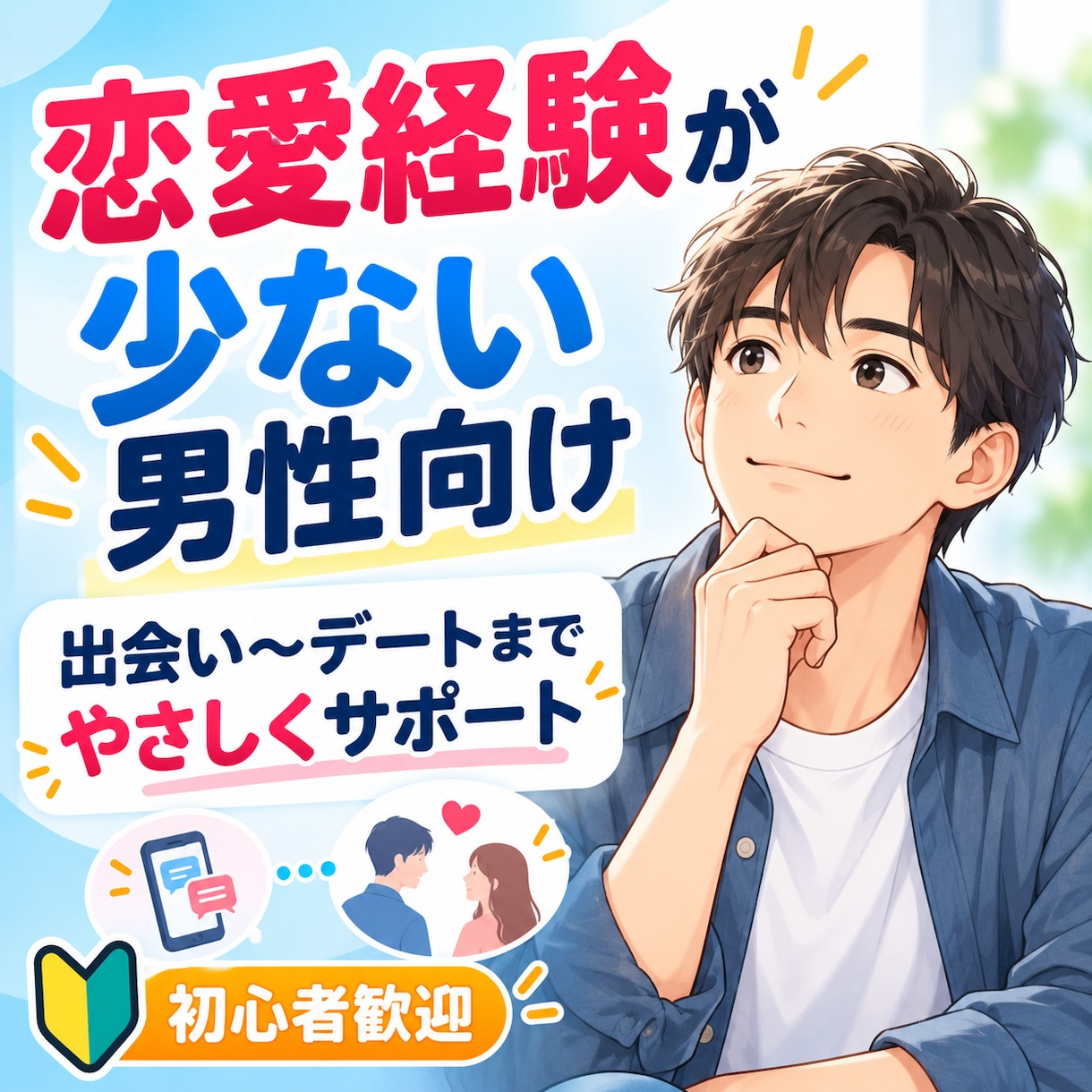 恋愛のプロがあなたの恋愛をサポートします 26歳まで恋愛に悩んだ僕が、出会いからデートまで支援します イメージ1