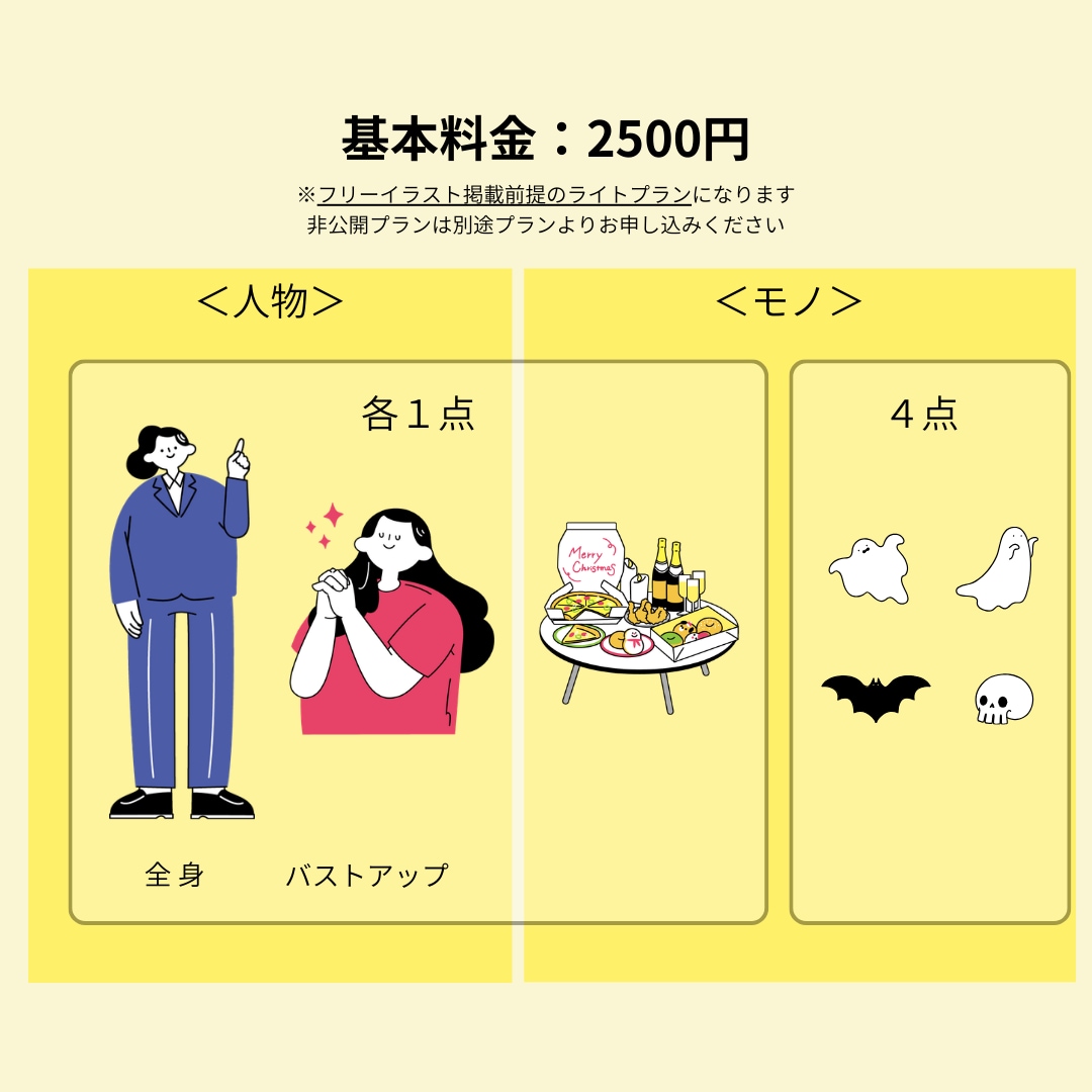 ライトプラン）ポップでシンプルなイラスト作成します サイトと同じテイストをビジネス、ポスター、バナー様々な用途で イメージ3