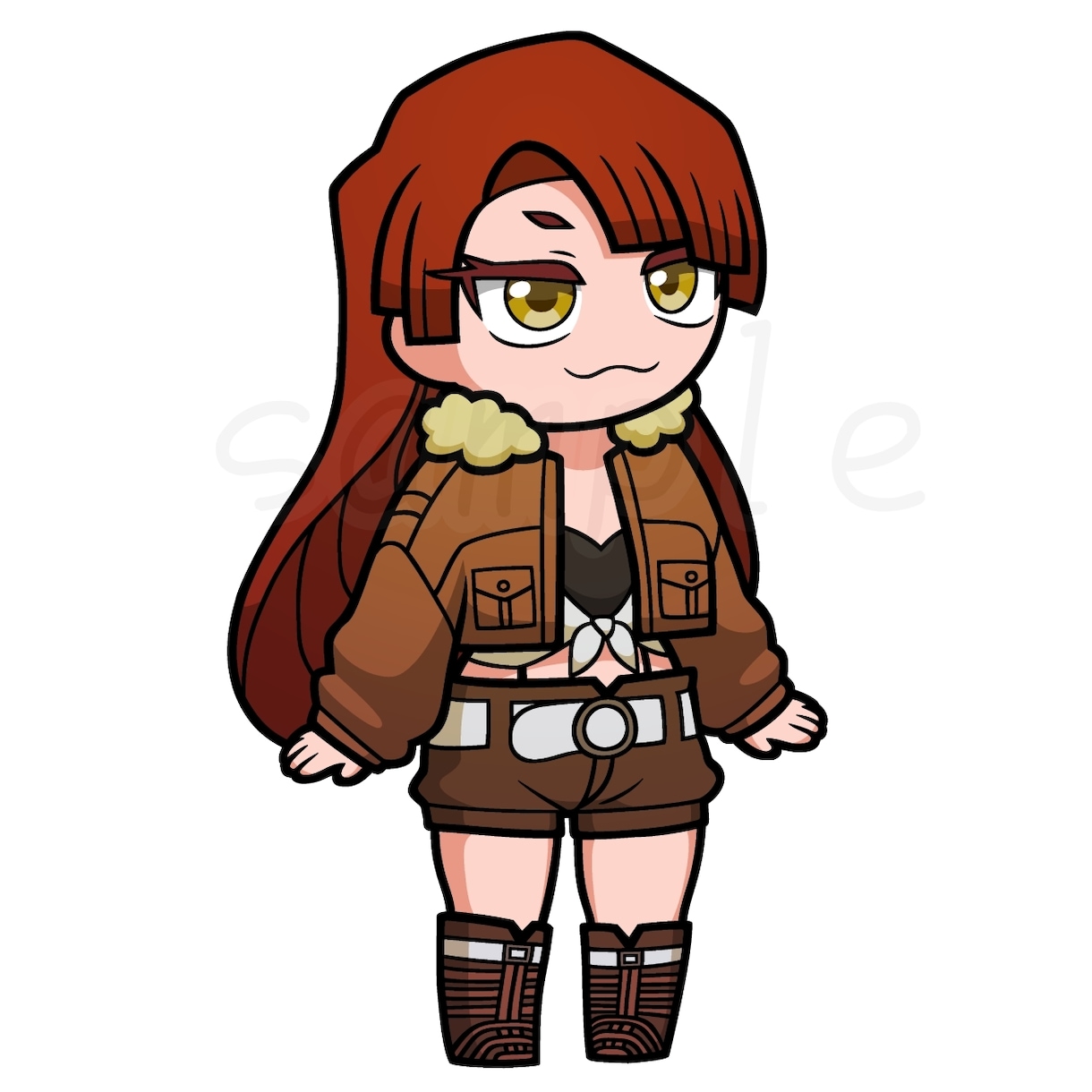 棒立ちミニキャラお描きます 主線が太めだから存在感ばっちり！ イメージ2