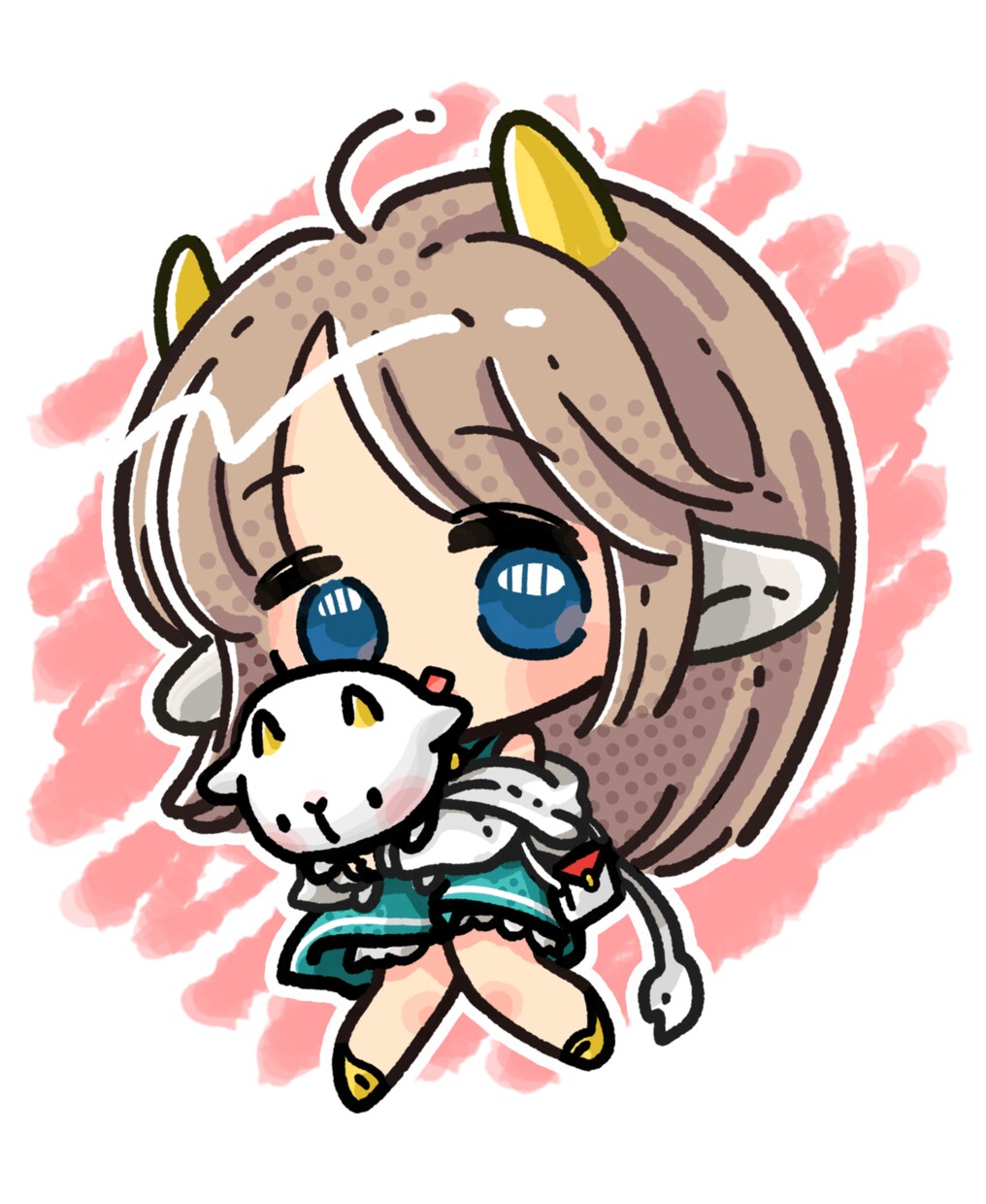 全身イラスト！かわいいデフォルメキャラ制作します プロのタッチで、萌えっと可愛いミニキャラを。 イメージ1