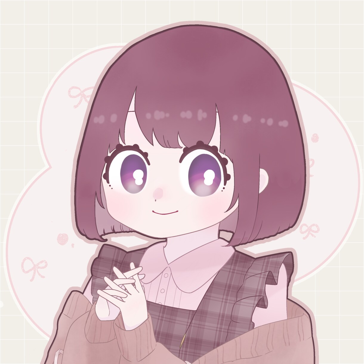 SNSアイコン等に❁可愛い女の子のイラスト描きます くりくりおめめとキュートな色合いが特徴◎ イメージ1