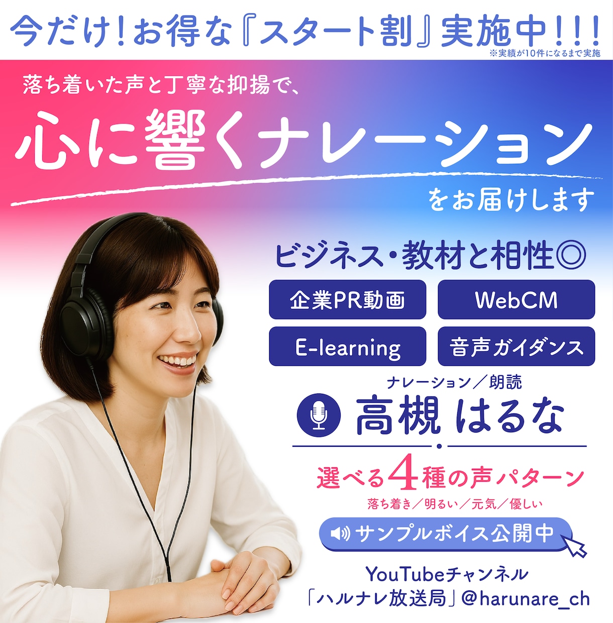 抑揚のある声で、心に響くナレーションをお届けします ビジネス・教材との相性バツグン！落ち着いた声で説得力◎ イメージ1