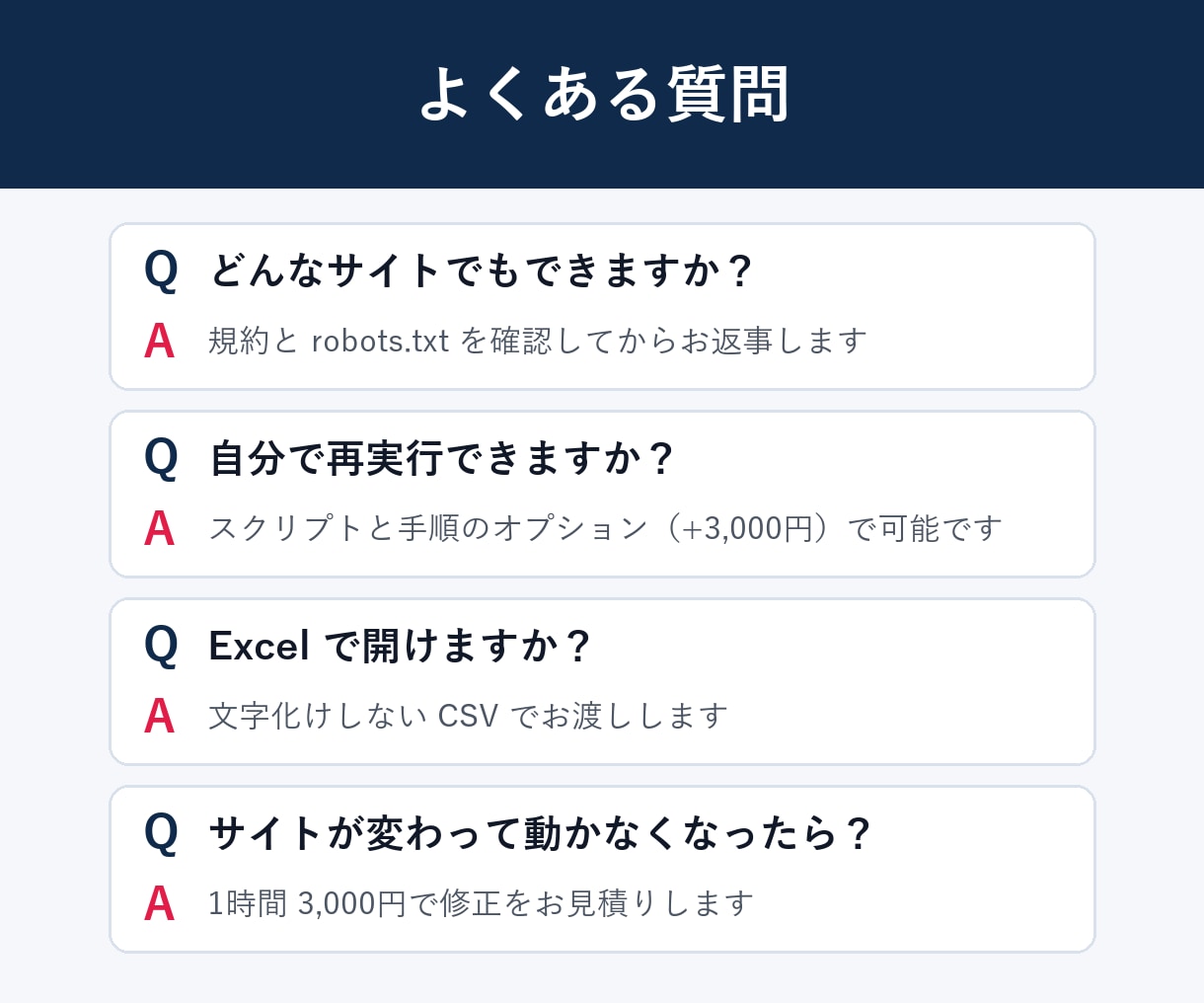 Webサイトの公開データをCSV・スプシにします 規約と負荷を確認してから取得。定期実行・保守も相談可 イメージ9