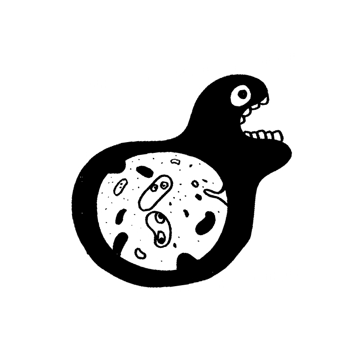 奇妙で不思議◇怖可愛いモノクロイラスト描きます 挿絵やアイコンに♦他にはない不思議な絵柄と存在感のある白黒絵 イメージ2