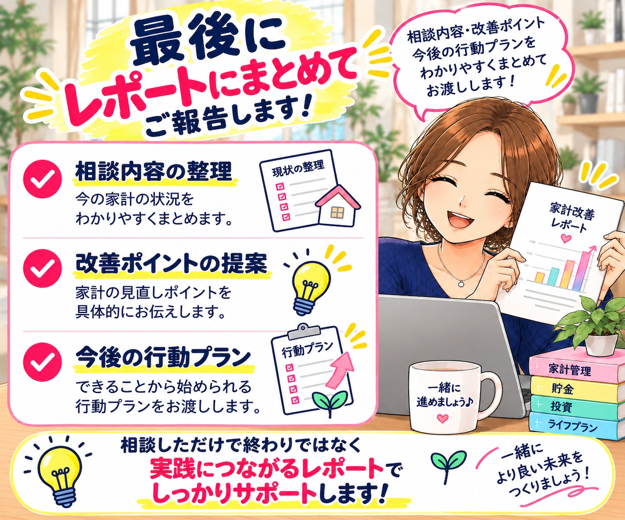 FP3級・貯蓄率43%ママが家計相談にのります 電話が苦手でもOK◎看護師が10日間チャットで寄り添います イメージ4