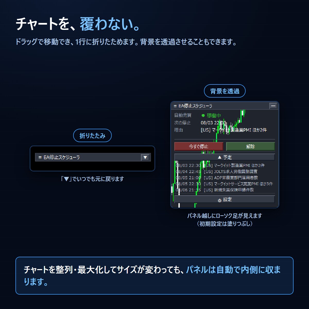 MT5のEAを経済指標と時間帯で自動停止します 口座数の制限なし。指標の前後だけ自動で止めます イメージ9