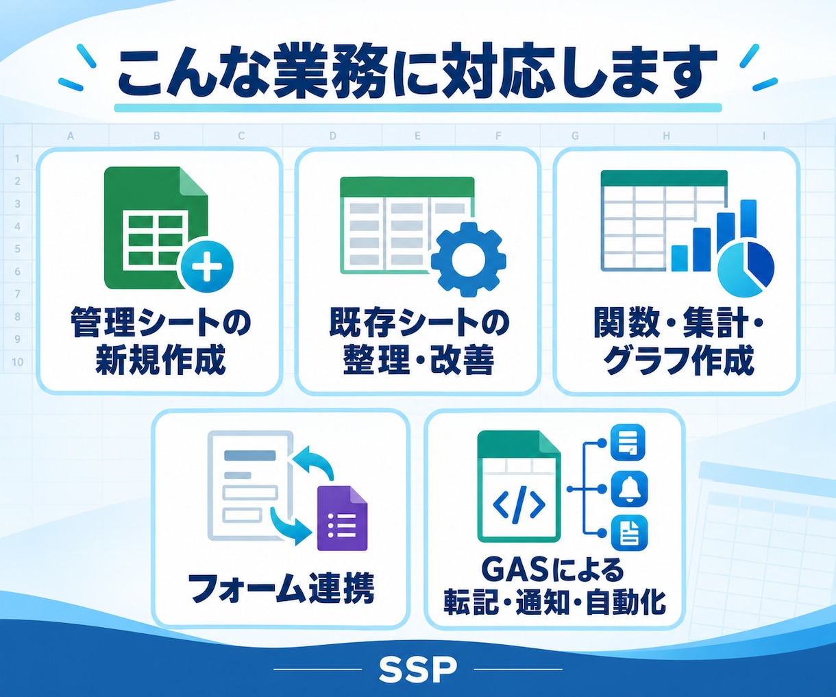 スプレッドシートを改善・自動化します 業務に合わせて再設計し、手作業と属人化を減らします イメージ2