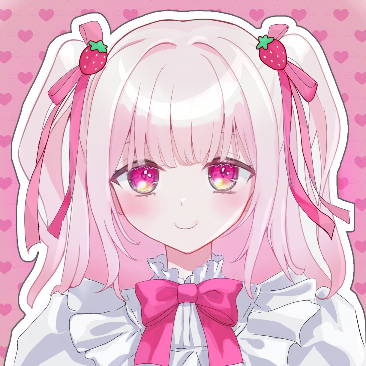 ゆめかわ系量産型いちごアイコン描きます 推し活・夢絵にも◎ ゆめかわ量産型いちごアイコン描きます！ イメージ3