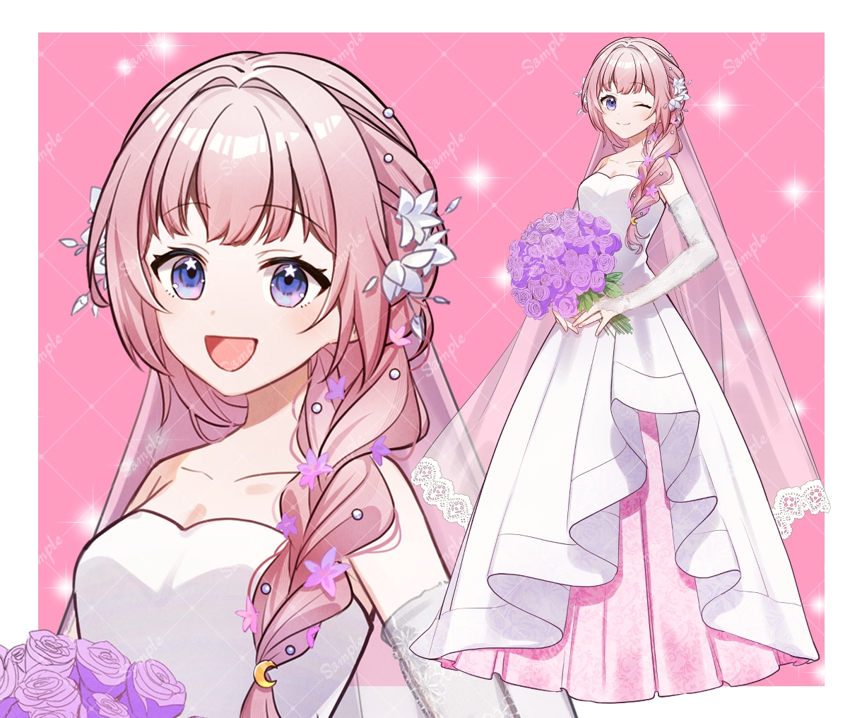 早期納品◎ウエディングドレスのイラスト描きます IRIAMでも使えます！お手頃価格で新衣装をお求めの方へ イメージ4